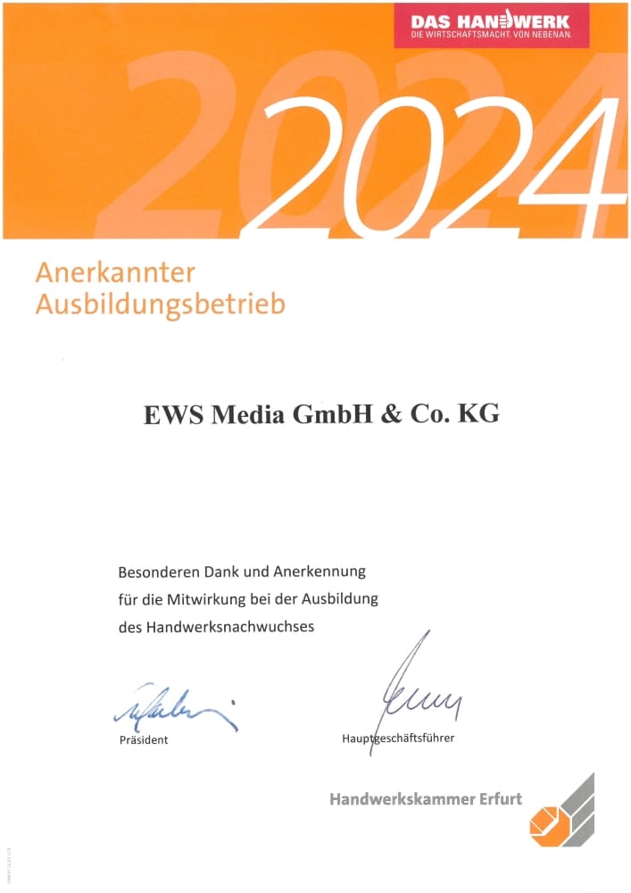 Anerkannter Ausbildungsbetrieb 2024